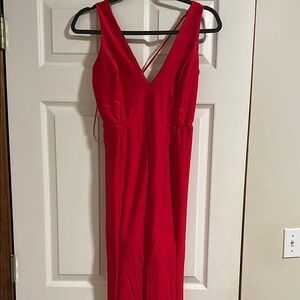Elegant Red Sleeveless Dress